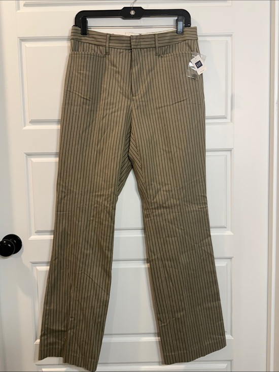 GAP Pants - GAP Women’s Classic Fit Stretch Bootcut Striped Chino Pants Tan Size 8 NWT